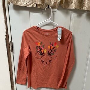 Cat and Jack -Girls CL 14/16 long sleeve Tshirt with Reindeer
